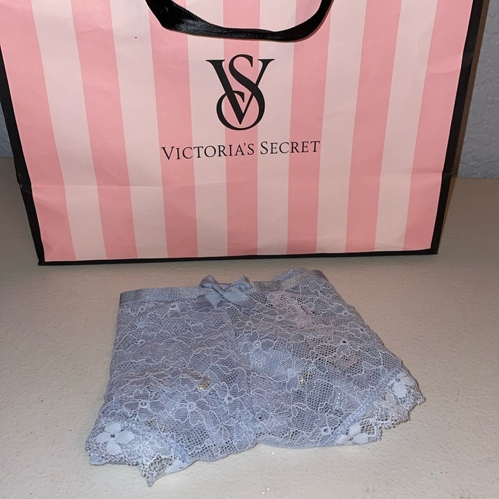 Victoria’s Secret Panty powder blue lace panty VS Panties 🆕 Corset back xl